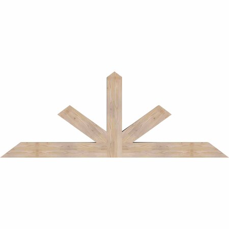 Ekena Millwork Saratoga Smooth Timber Gable Bracket, Douglas Fir, 84"W x 31"H x 5 1/2"D x 5 1/2"F, 9/12 Pitch GBW084X31X0606SAR00SDF